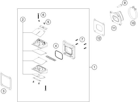Explosionsgrafik MEMBRANGEHÄUSE