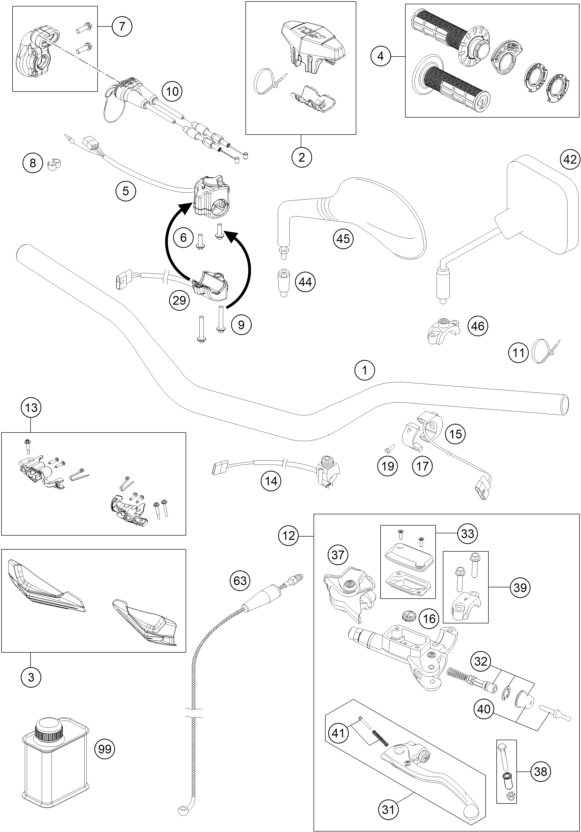 Explosionsgrafik LENKER, ARMATUREN