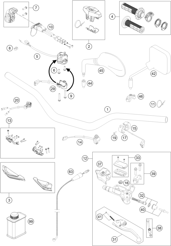 Explosionsgrafik LENKER, ARMATUREN