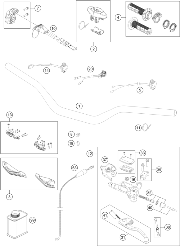 Explosionsgrafik LENKER, ARMATUREN