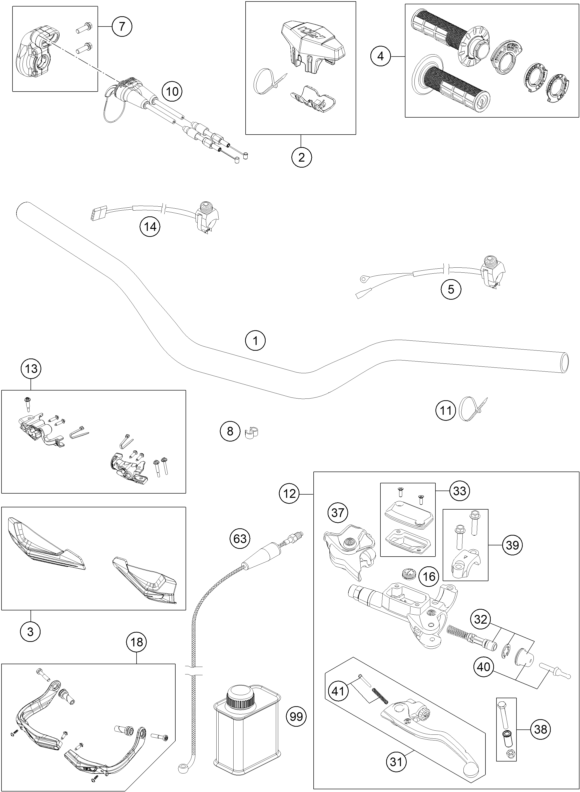 Explosionsgrafik LENKER, ARMATUREN