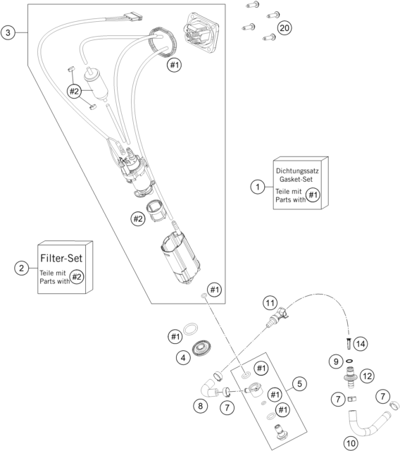 Explosionsgrafik KRAFTSTOFFPUMPE