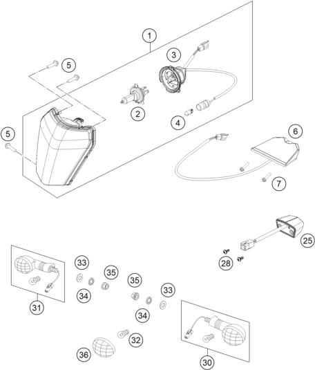 Explosionsgrafik LICHTANLAGE