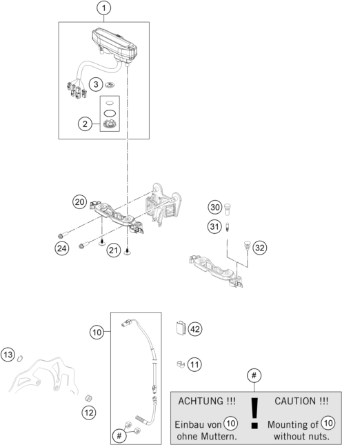 Explosionsgrafik INSTRUMENTE / SCHLOSSSYSTEM