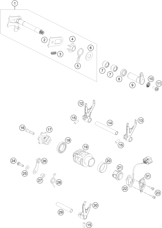 Explosionsgrafik SCHALTUNG