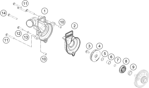 Explosionsgrafik WASSERPUMPE