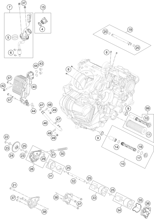 Explosionsgrafik SCHMIERSYSTEM