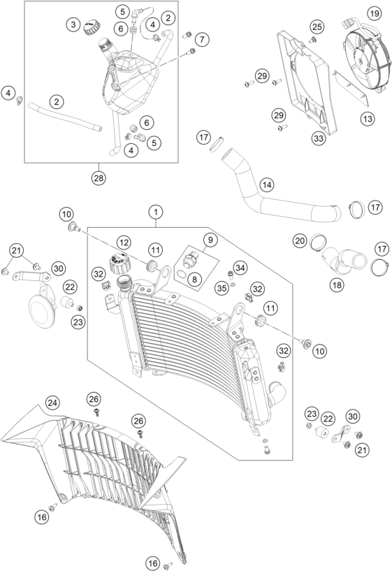Explosionsgrafik KÜHLSYSTEM