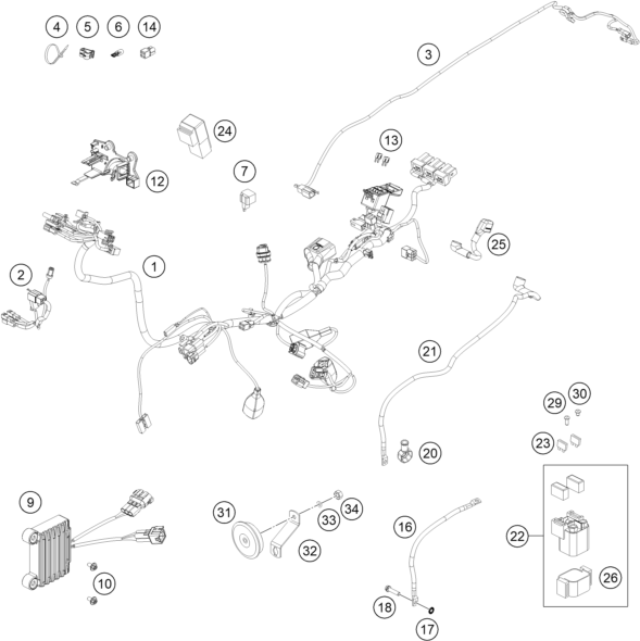 Explosionsgrafik KABELSTRANG