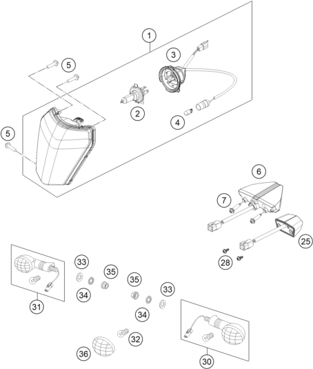 Explosionsgrafik LICHTANLAGE