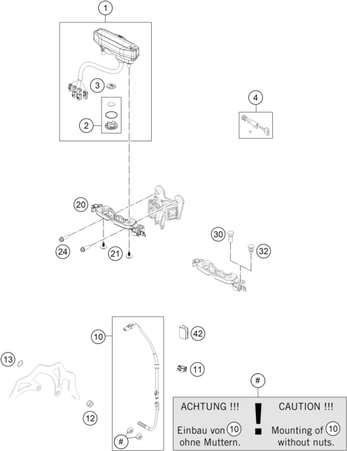 Explosionsgrafik INSTRUMENTE / SCHLOSSSYSTEM
