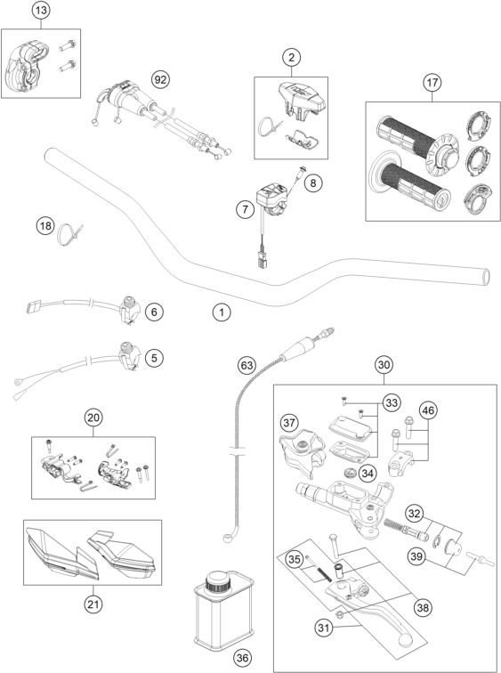 Explosionsgrafik LENKER, ARMATUREN