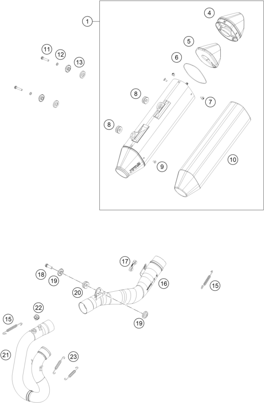 Explosionsgrafik AUSPUFFANLAGE