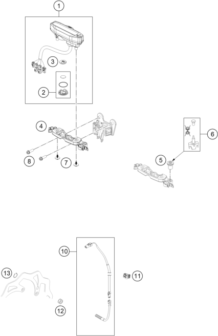 Explosionsgrafik INSTRUMENTE / SCHLOSSSYSTEM