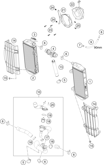 Explosionsgrafik KÜHLSYSTEM