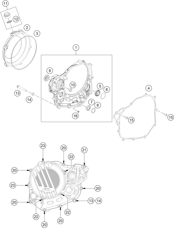 Explosionsgrafik KUPPLUNGSDECKEL