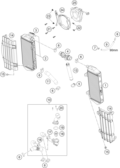 Explosionsgrafik KÜHLSYSTEM