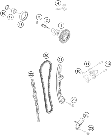 Explosionsgrafik STEUERTRIEB