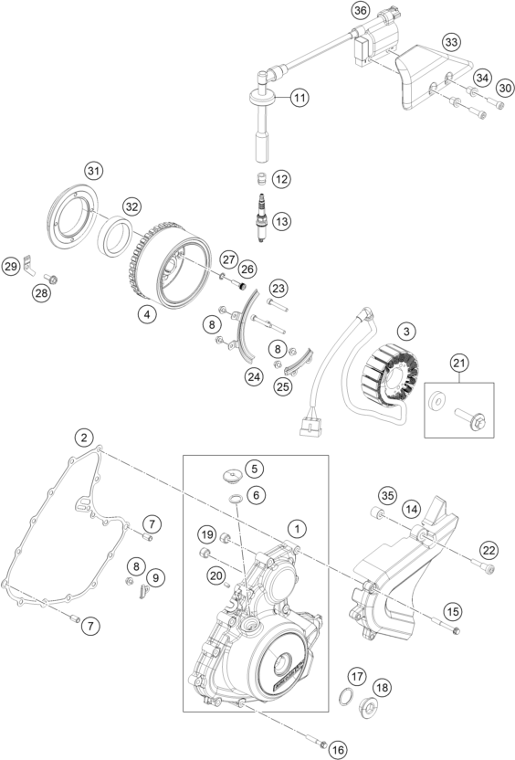 Explosionsgrafik ZÜNDANLAGE