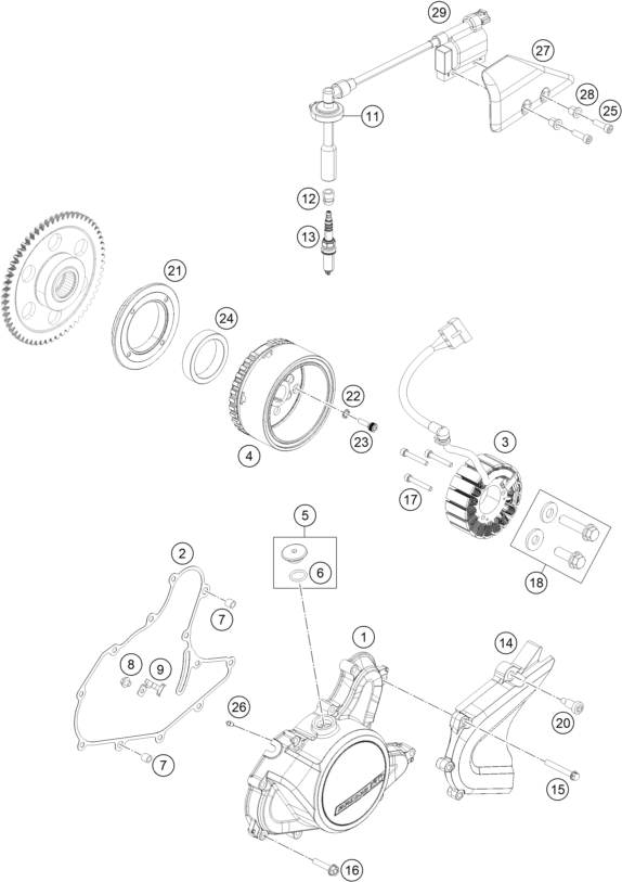 Explosionsgrafik ZÜNDANLAGE