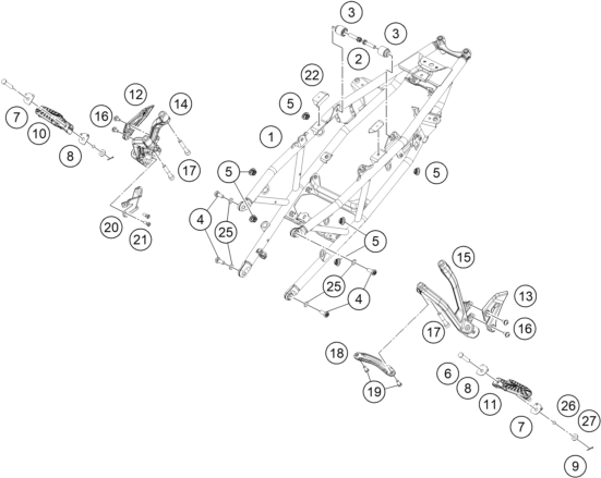 Explosionsgrafik AUSLEGER