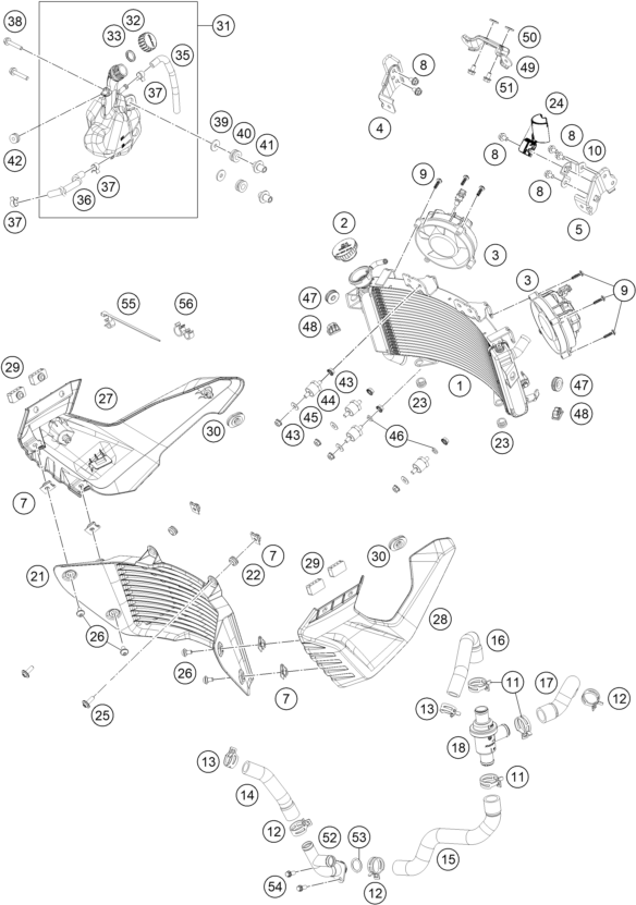 Explosionsgrafik KÜHLSYSTEM