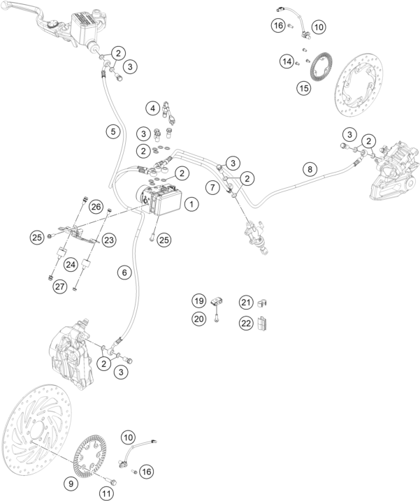 Explosionsgrafik ABS