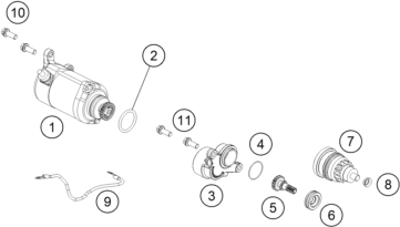 Explosionsgrafik ELEKTROSTARTER