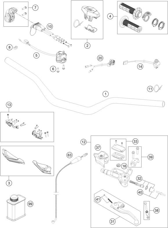 Explosionsgrafik LENKER, ARMATUREN