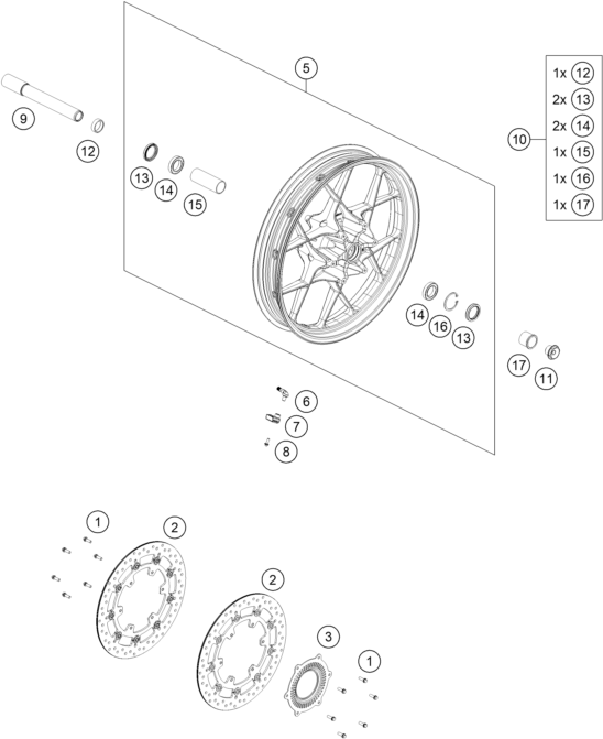 Explosionsgrafik VORDERRAD