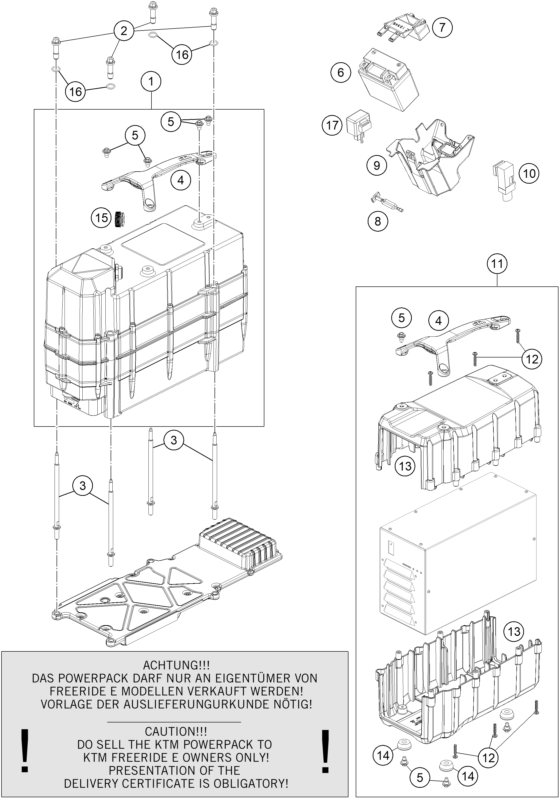 Explosionsgrafik BATTERIE