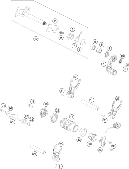 Explosionsgrafik SCHALTUNG