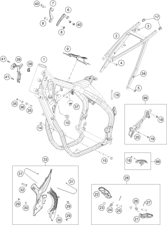 Explosionsgrafik RAHMEN