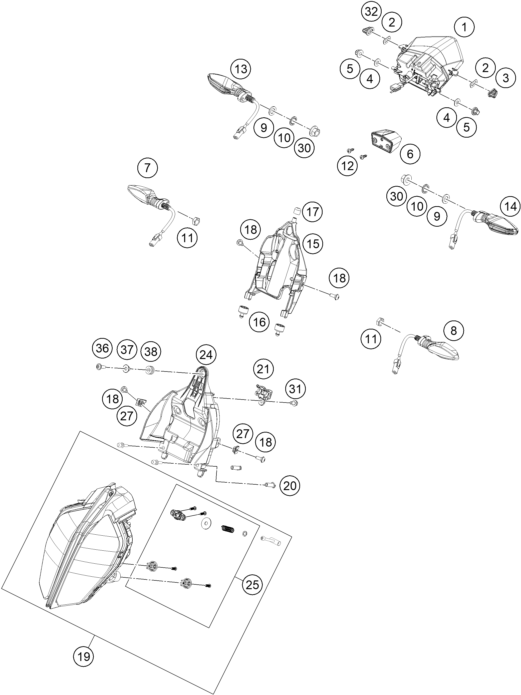 Explosionsgrafik LICHTANLAGE