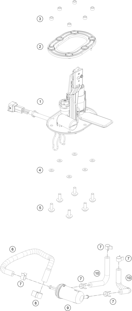 Explosionsgrafik KRAFTSTOFFPUMPE