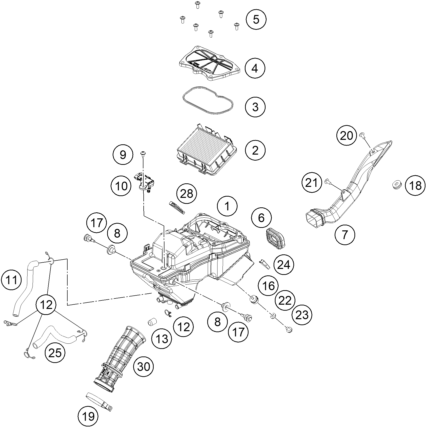 Explosionsgrafik LUFTFILTER