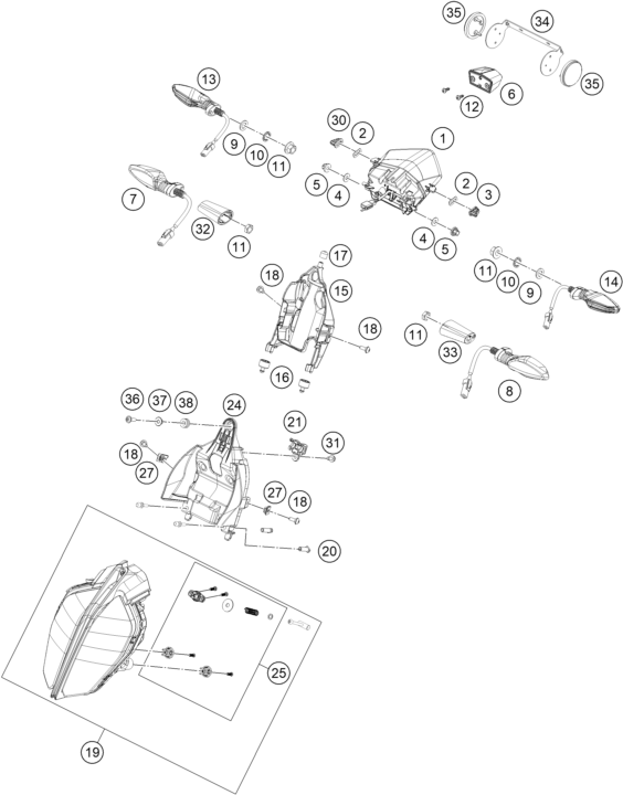 Explosionsgrafik LICHTANLAGE