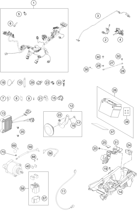 Explosionsgrafik KABELSTRANG
