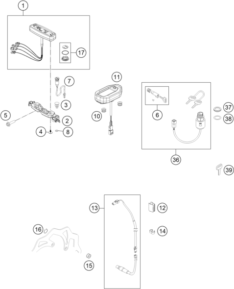 Explosionsgrafik INSTRUMENTE / SCHLOSSSYSTEM