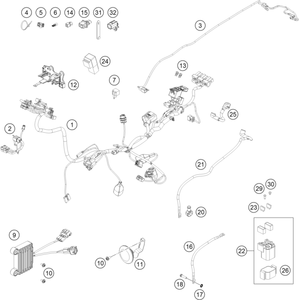 Explosionsgrafik KABELSTRANG