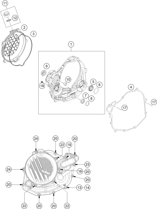 Explosionsgrafik KUPPLUNGSDECKEL