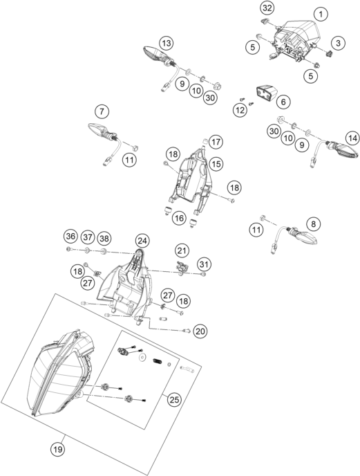 Explosionsgrafik LICHTANLAGE