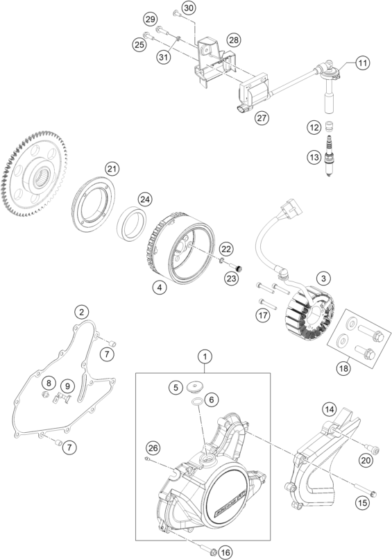 Explosionsgrafik ZÜNDANLAGE