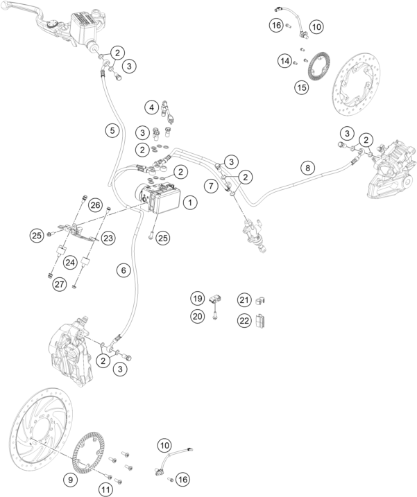 Explosionsgrafik ABS