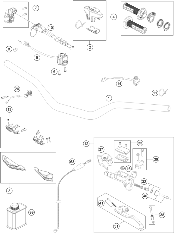 Explosionsgrafik LENKER, ARMATUREN