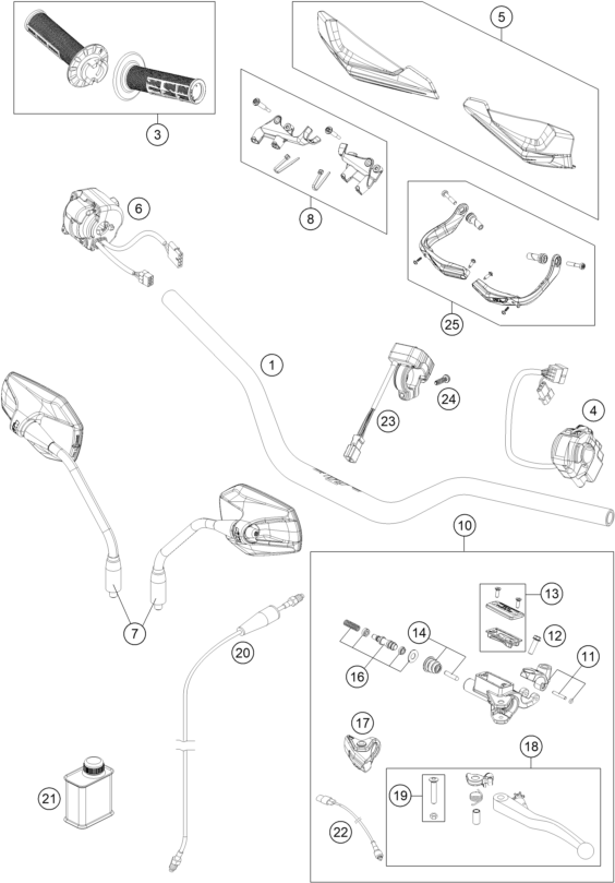 Explosionsgrafik LENKER, ARMATUREN