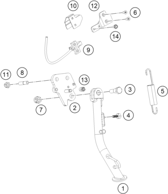 Explosionsgrafik SEITEN- / MITTELSTÄNDER