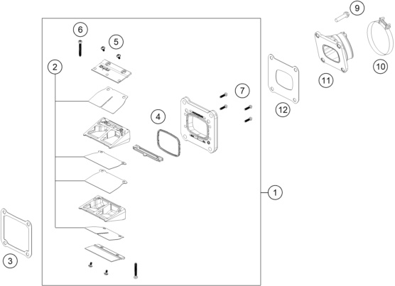 Explosionsgrafik MEMBRANGEHÄUSE