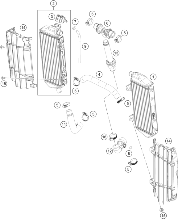 Explosionsgrafik KÜHLSYSTEM