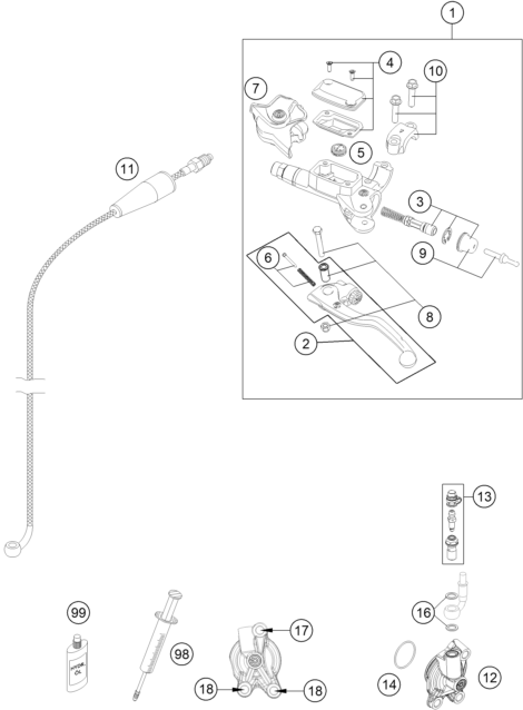 Explosionsgrafik KUPPLUNGSARMATUR